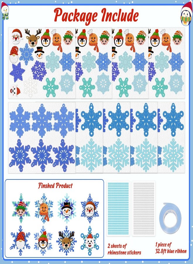 80UncleKimby 30pcs Christmas Winter Crafts for Kids - DIY Snowflake Felt Ornament Kit for Holiday Party, Classroom Arts and Craft Kits Bulk - Image 4